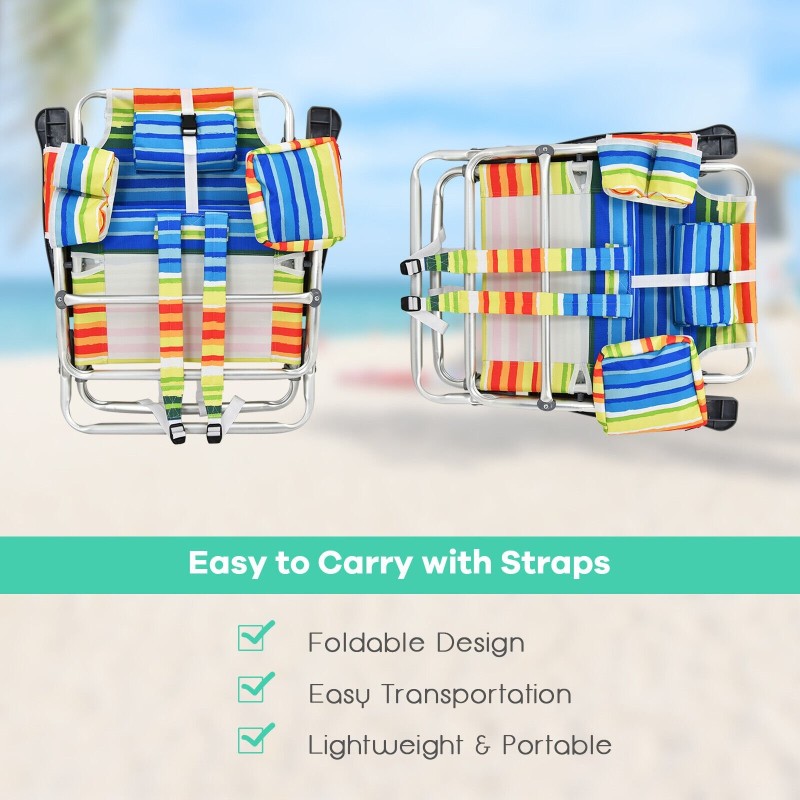 Kolmiosainen värikäs rantatuoli- ja pöytäsarja ulkokäyttöön