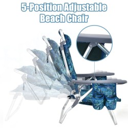 Kolmen osan sininen rantatuoli- ja pöytäsarja ulkokäyttöön