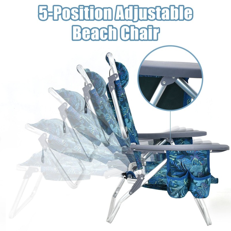 Kolmen osan sininen rantatuoli- ja pöytäsarja ulkokäyttöön