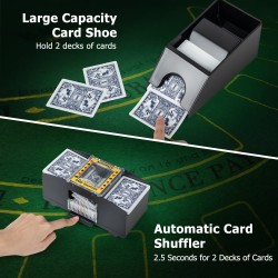 300-osainen pokerisetti kantolaukulla ja korttien sekoittajalla