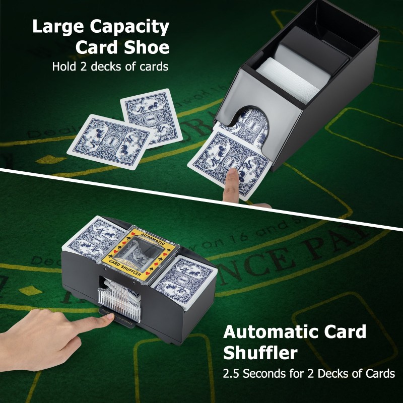 300-osainen pokerisetti kantolaukulla ja korttien sekoittajalla