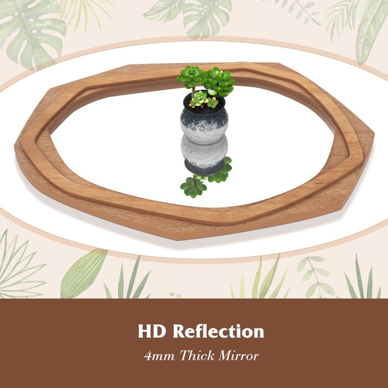 Epäsäännöllinen luonnollinen seinäpeili moderniin sisustukseen 89,5x66 cm