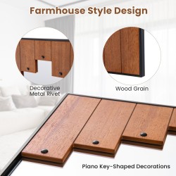 Suorakulmainen maalaistyylipeili puukehyksellä musta