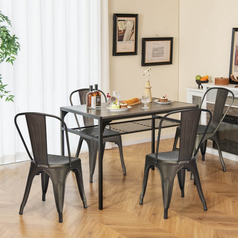 Metalliset pinottavat baarijakkarat irrotettavalla selkänojalla, harmaa-musta