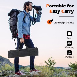 Kannettava 3-in-1 nuotiogrilli kantolaukulla ja käsineillä