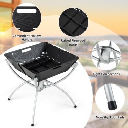 Kannettava 3-in-1 nuotiogrilli kantolaukulla ja käsineillä