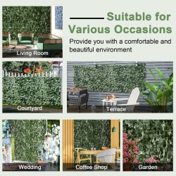 Keinotekoinen vihreä kasviseinä näkösuojaksi ja sisustukseen