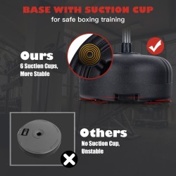 Vapaasti seisova nyrkkeilysäkki hanskoilla ja säädettävällä korkeudella