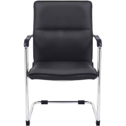 Seattle tyylikäs vierailutuoli keinonahalla ja kromijalustalla toimistoon