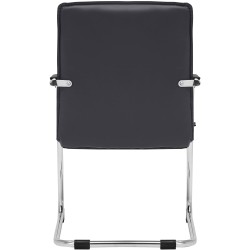 Seattle tyylikäs vierailutuoli keinonahalla ja kromijalustalla toimistoon