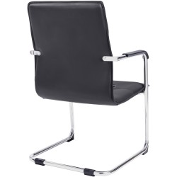 Seattle tyylikäs vierailutuoli keinonahalla ja kromijalustalla toimistoon