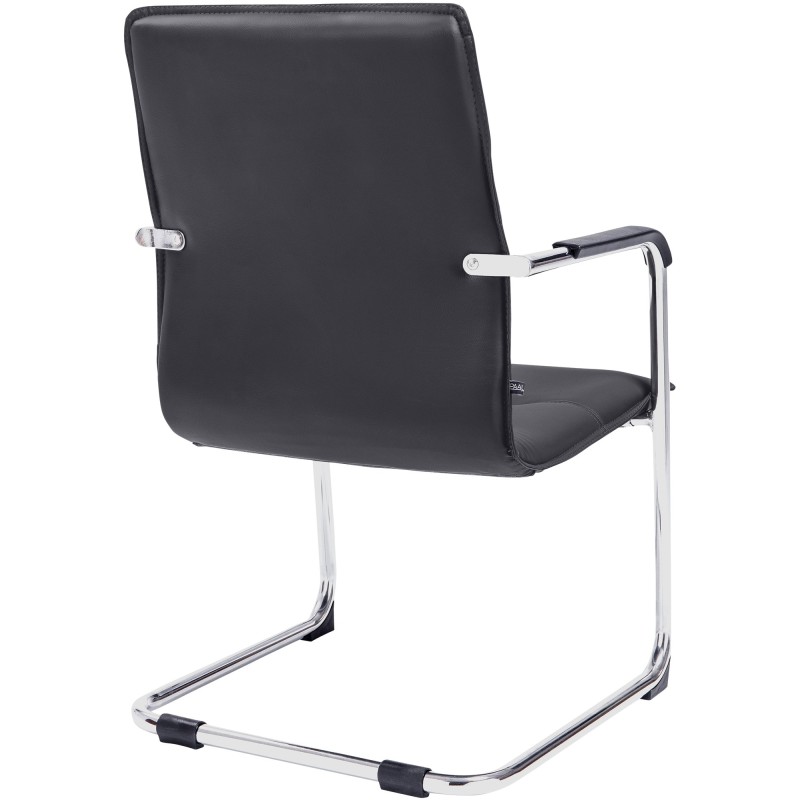 Seattle tyylikäs vierailutuoli keinonahalla ja kromijalustalla toimistoon