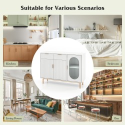 Valkoinen keittiön säilytyskaappi kahdella laatikolla ja kaapilla