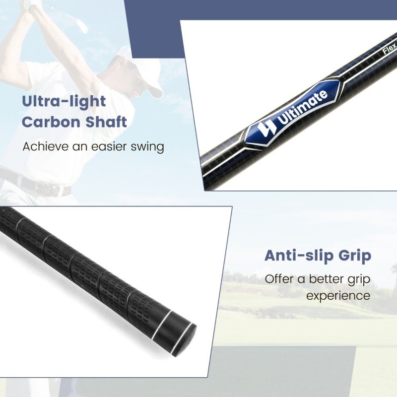 9-osainen miesten golfmailasetti oikeakätisille, hopea