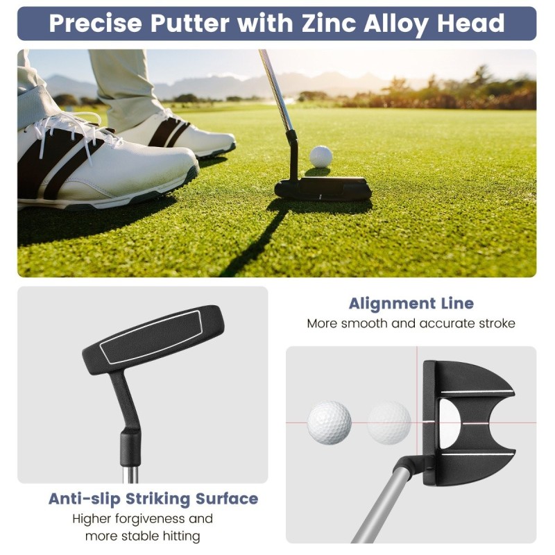 9-osainen miesten golfmailasetti oikeakätisille, hopea