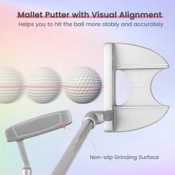 Naisten 9-osainen golfmailasetti vaaleanpunainen oikeakätisille