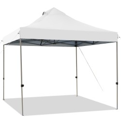 Valkoinen 3x3m popupkatos säädettävällä korkeudella