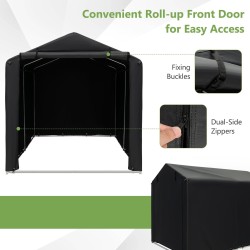 Ulkovarasto pyörille ja työkaluille, säänkestävä harmaa