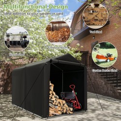 Ulkovarasto pyörille ja työkaluille, säänkestävä harmaa