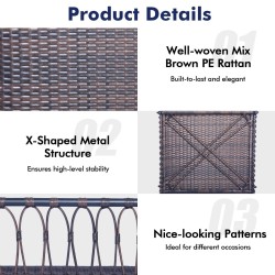 Sininen ulkokeinuistuin pehmusteilla ja vankalla metallirungolla