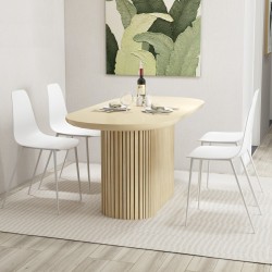 Valkoinen metallijalkainen ruokailutuolisetti 4 kpl