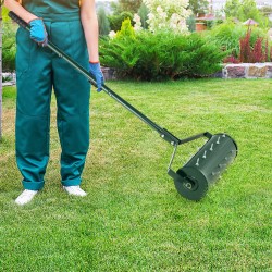 Manuaalinen nurmikon ilmastustyökalu vihreä 45 cm rulla 130 cm kahva