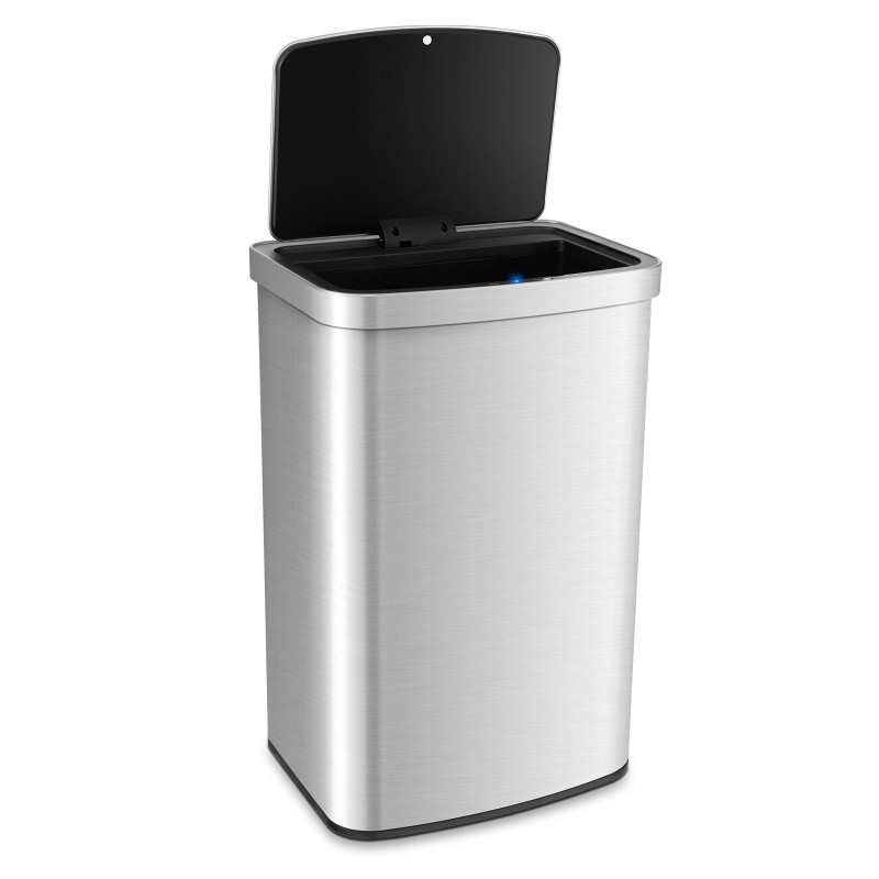 Automaattinen 50L roskakori sensorilla, ruostumaton teräs hopea
