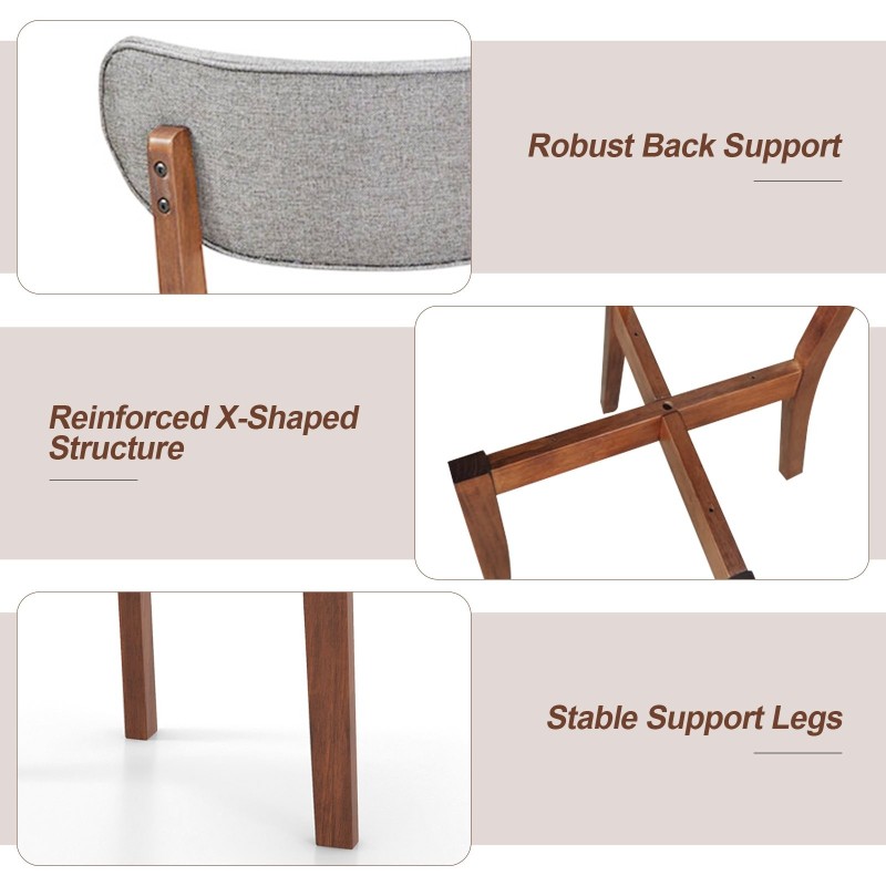 Harmaat pehmustetut ruokailutuolit kumipuurungolla