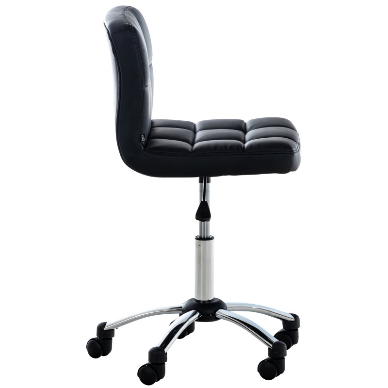 Ergonominen työtuoli pyörillä ja paksulla pehmusteella