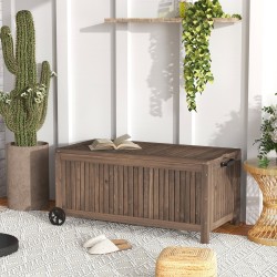 Puinen säilytyslaatikko 207L irrotettavalla vedenpitävällä vuorella ruskea