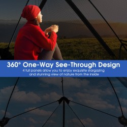 Harmaa pop-up-leiriteltta 2-3 hengelle kantolaukulla