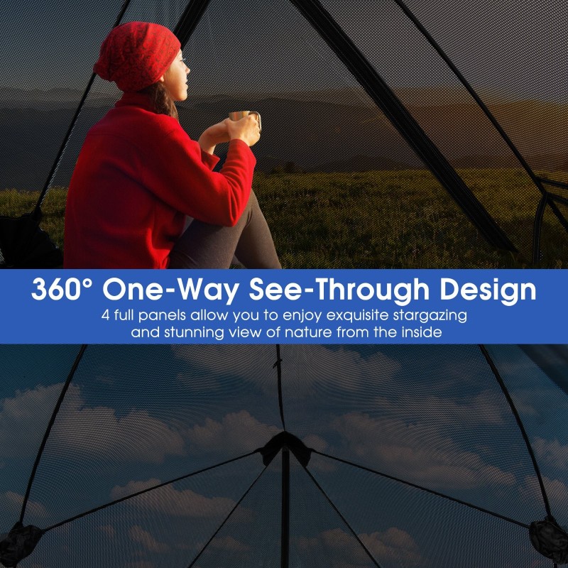 Harmaa pop-up-leiriteltta 2-3 hengelle kantolaukulla