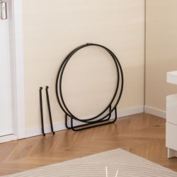 60 cm musta metallinen halkoteline 230 kg kantavuudella