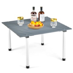 Taitettava harmaa retkipöytä kantolaukulla ulkoiluun