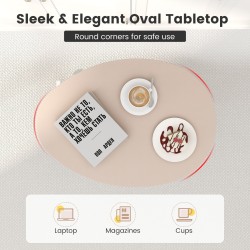 Liikuteltava seisomapöytä pneumaattisella nostolla - vaaleanpunainen