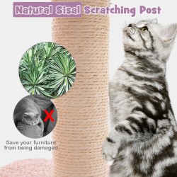 Monitasoinen kissapuu raapimapylväillä ja pesällä - purppura