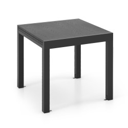 Laajennettava harmaa alumiininen ruokapöytä 4-6 hengelle