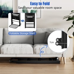 Kokoontaitettava 2-in-1 käsikärry ja tikkaat, musta