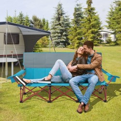 Kolmen hengen taitettava retkituoli mukitelineillä ja säilytyspussilla