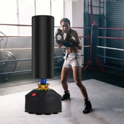 Vapaasti seisova nyrkkeilysäkki imukuppipohjalla musta