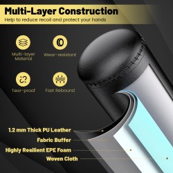 Vapaasti seisova nyrkkeilysäkki imukuppipohjalla musta