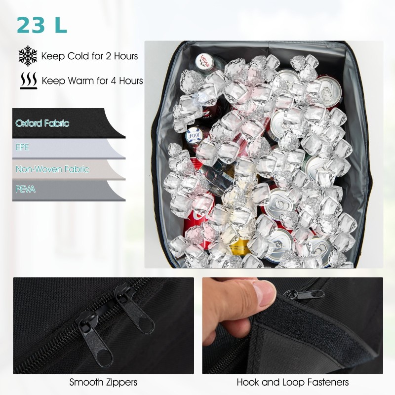 Kahden hengen ruskea ulkokeinu säädettävällä katoksella ja kylmälaukulla