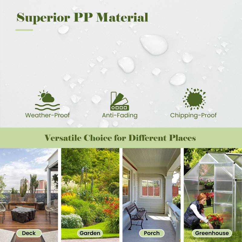 Itsekasteleva valkoinen istutuslaatikko säleiköllä kiipeilykasveille