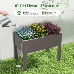 Korotettu kasvatuslaatikko 53L itsekastelulla ja vedenkorkeusmittarilla