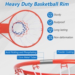 Raskaan sarjan koripallokori 45/38 cm oranssi ulkokäyttöön