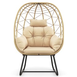 Mukava munatuoli ulko- ja sisäkäyttöön, beige