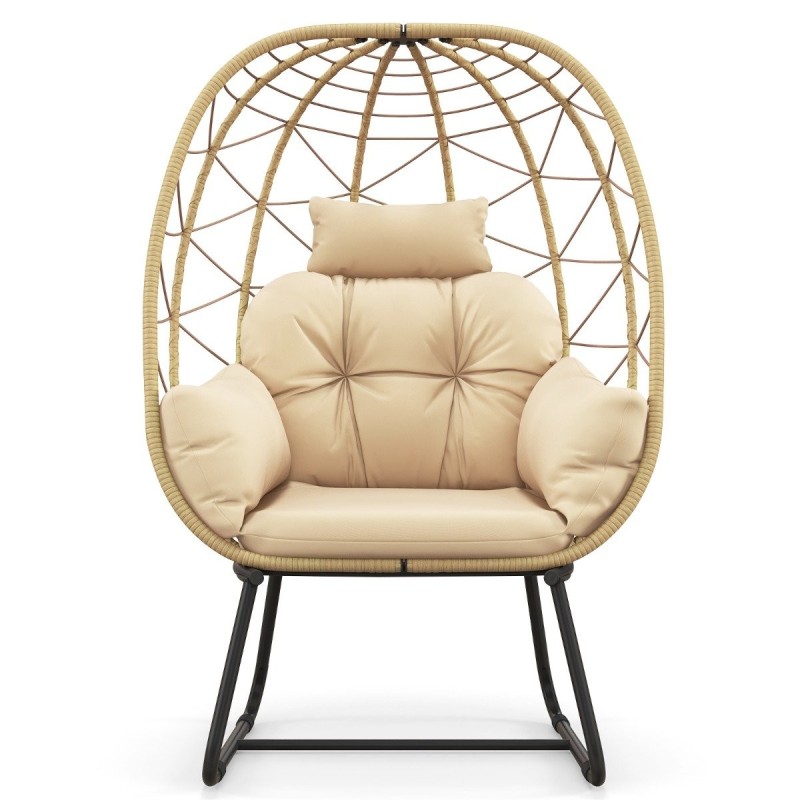 Mukava munatuoli ulko- ja sisäkäyttöön, beige