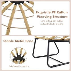 Mukava munatuoli ulko- ja sisäkäyttöön, beige