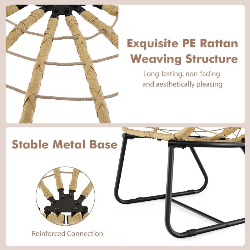 Mukava munatuoli ulko- ja sisäkäyttöön, beige