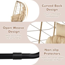 Mukava munatuoli ulko- ja sisäkäyttöön, beige